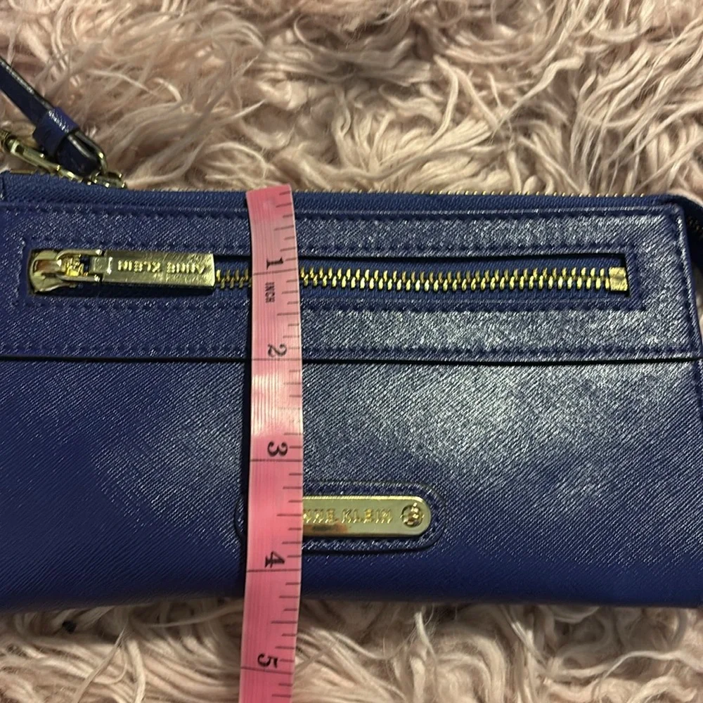 Anne Klein Gold Zipper Accent Wristlet